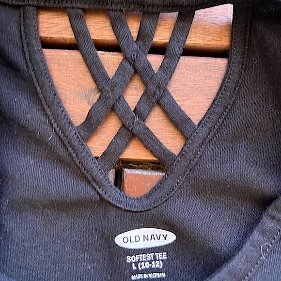 ✨EUC✨2 Old Navy Girls Black Tops - Size L (10 - 12) - Picture 5 of 5
